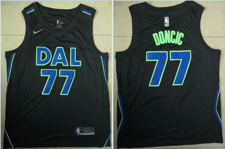 Men Dallas Mavericks 77 Doncic Black Game Nike NBA Jerseys